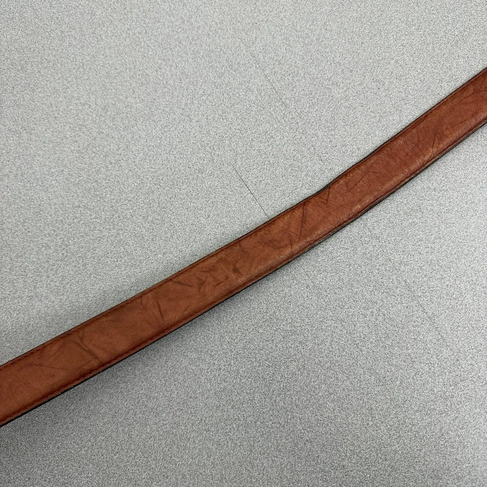 Tony Lama Belt Mens 44 Brown Leather Western Brass Buckle Made in USA Cowboy